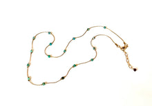 Load image into Gallery viewer, Minimalist Turquoise and Gold Necklace
