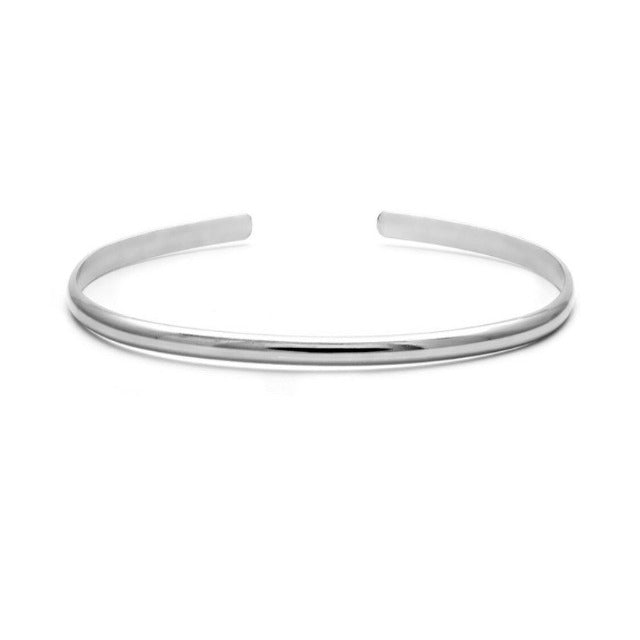 Slim Sterling Silver Cuff Bracelet - 3.25 Wide